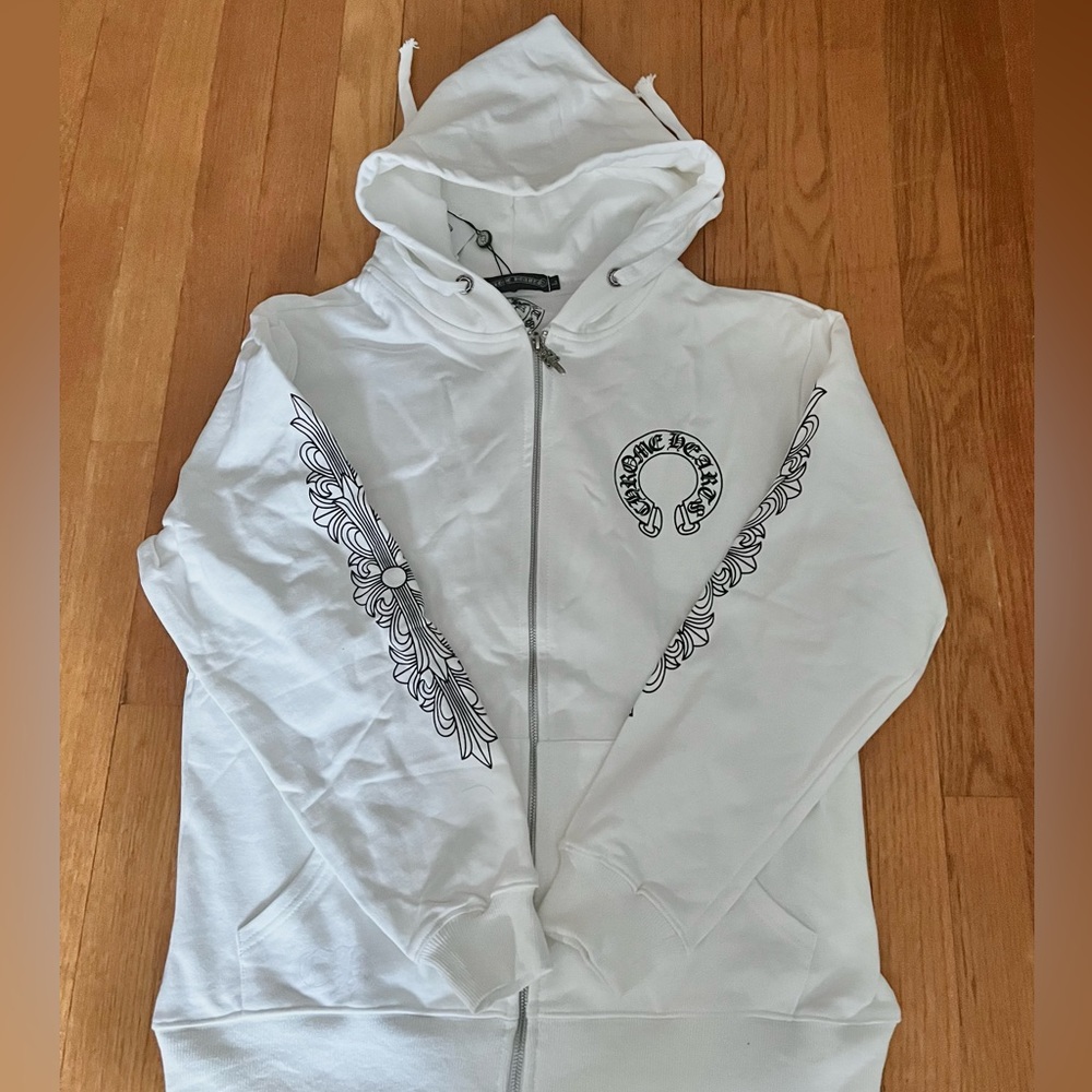 Chrome Hearts White Horseshoe Hoodie